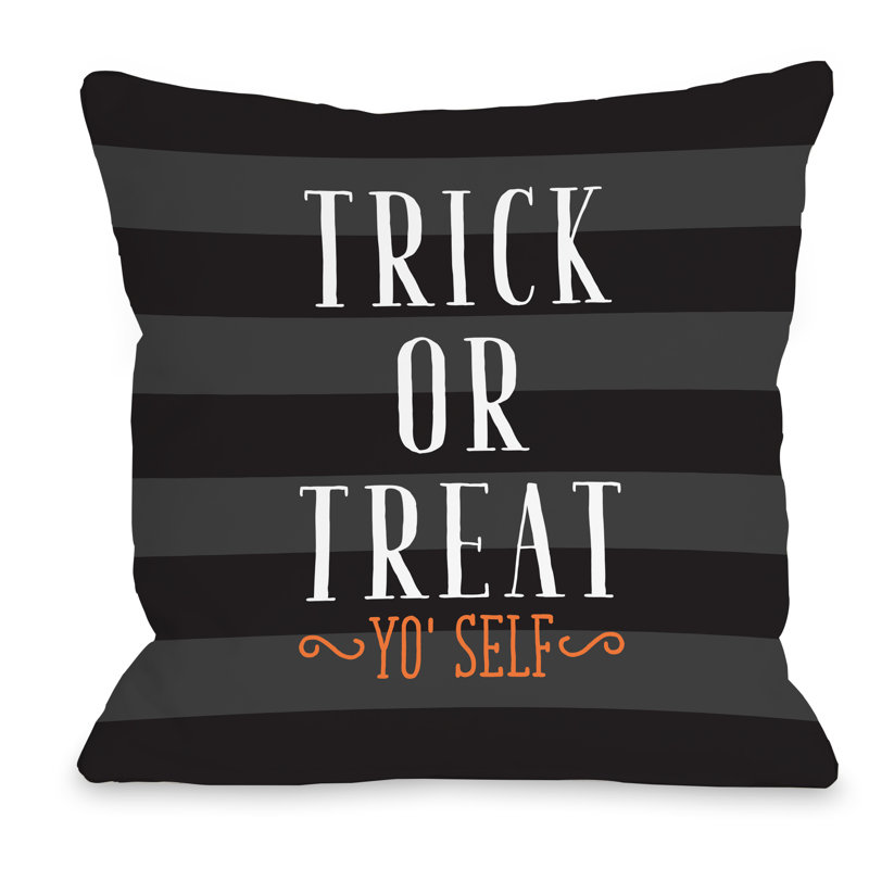 The Holiday Aisle Newark Trick Or Treat Yo Self Striped Throw