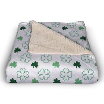 Family and Your Loved Ones Personalized St Patrick's Day Heart Irish Firefighters Fleece Throw Blanket Birthday for Friends 51 x 59 inch