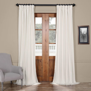 Flint Solid Indoor Cotton Semi-Sheer Single Curtain Panel