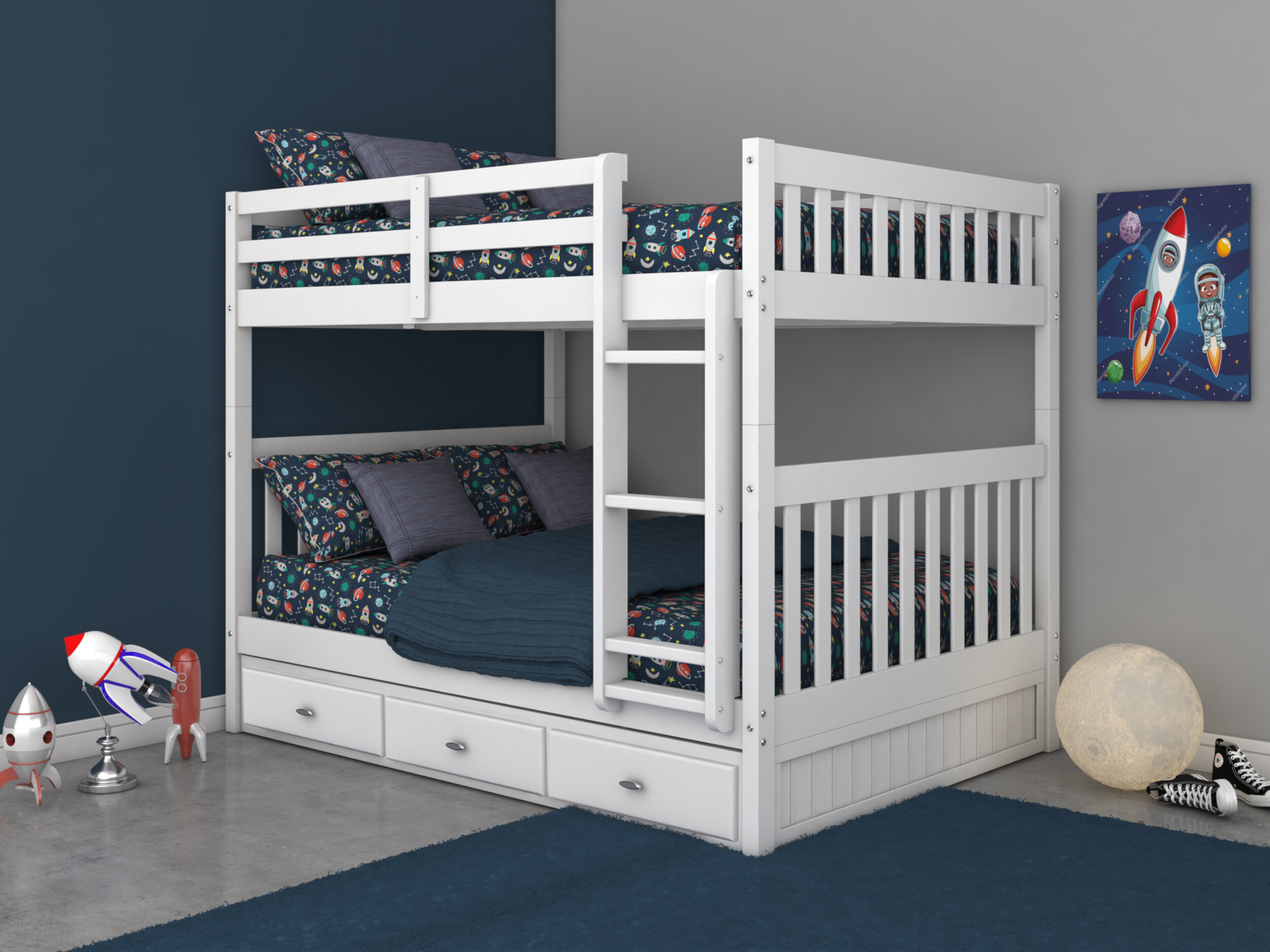 wayfair grey bunk bed