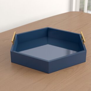 blue ottoman tray