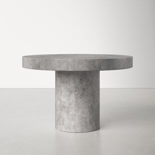 faux concrete round dining table