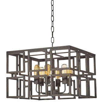 Ellahome Medallion 8 Light Unique Statement Rectangle Chandelier Wayfair