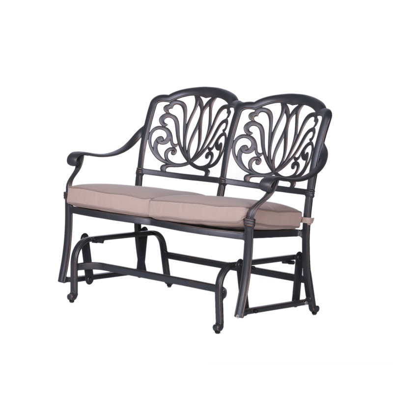 Fleur De Lis Living Quintin Glider Bench With Cushions Wayfair