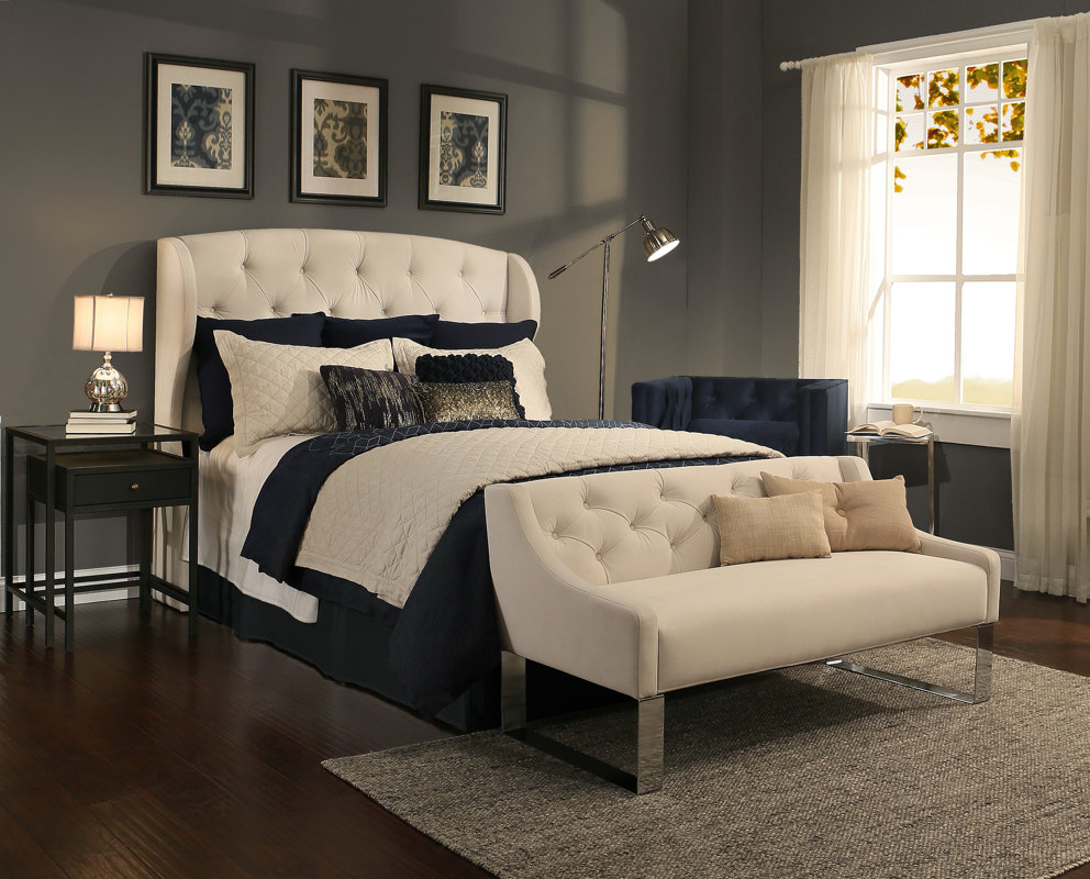 Republicdesignhouse Archer Upholstered Wingback Headboard And - Defaultname republicdesignhouse archer upholstered wingback headboard and - defaultname