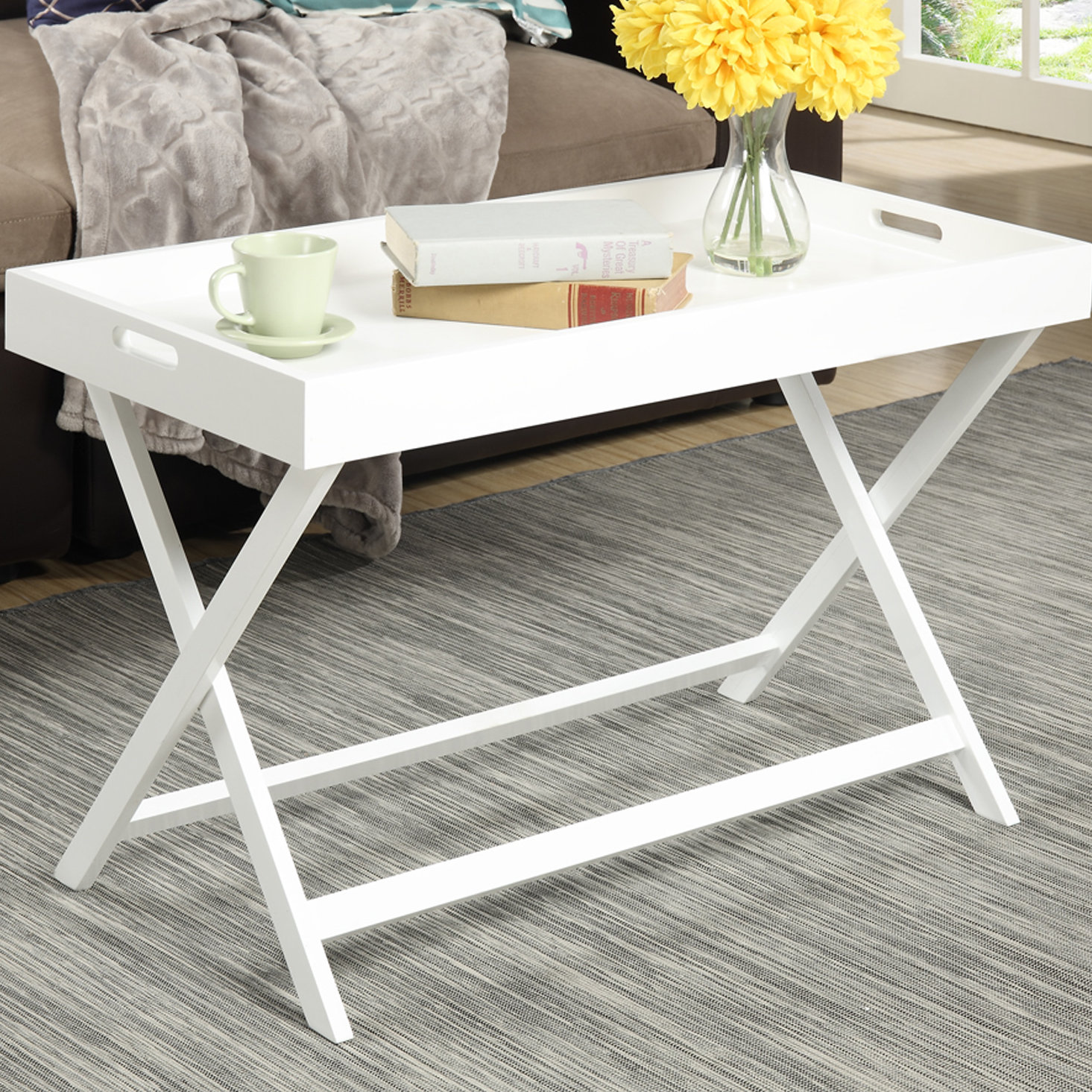 Andover Mills Lockheart Coffee Table with Removable Tray & Reviews