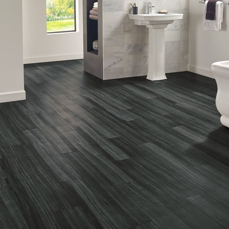 Armstrong Flooring Luxe Rigid Core Empire 6 X 48 X 7 9mm Sapele Wpc Luxury Vinyl Plank In Raven Wayfair