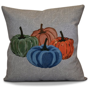 Miller Paper Mache Pumpkins Outdoor Throw Pillow