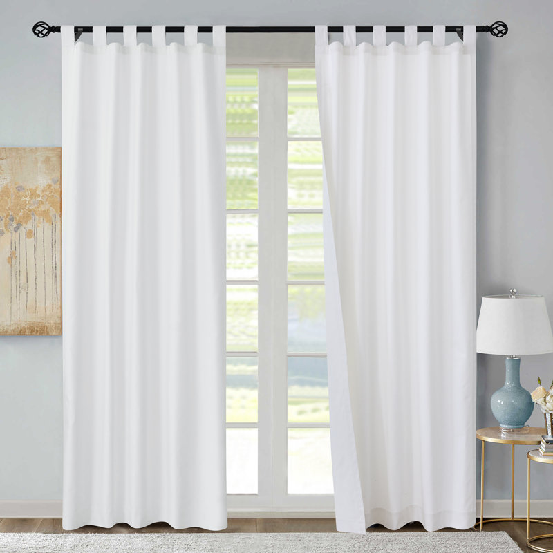 Alcott Hill Mcgowen Solid Room Darkening Thermal Tab Top Curtains