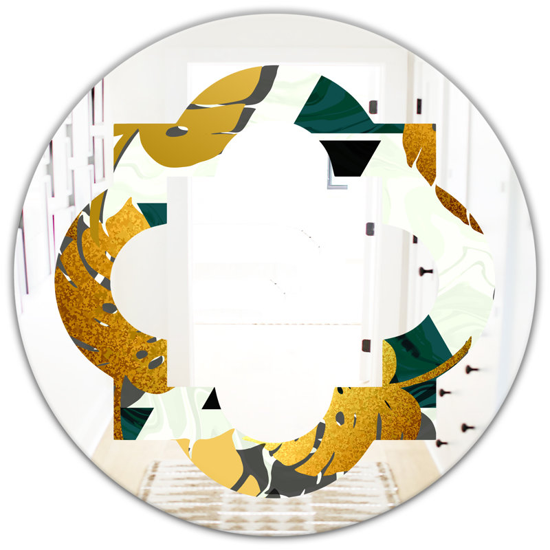 East Urban Home Quatrefoil Foliage V Coastal Frameless Wall Mirror Wayfair