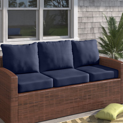 ( incomplete ) ( There are only 6 cushions )Outdoor Sunbrella Sofa Seat/Back Cushion