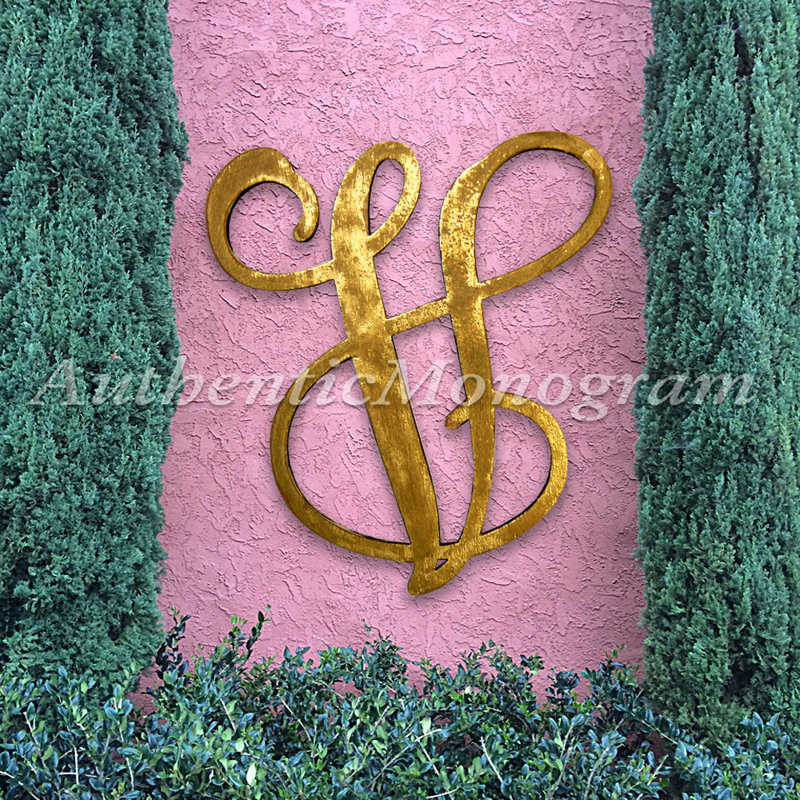 Amonogramartunlimited Wooden Vine Script Monogram Letter Wall Decor Wayfair