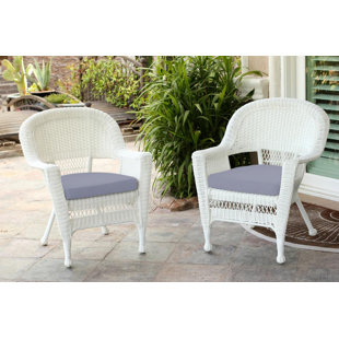 Go to store & view more images Burrowes Wicker Chair with Cushion (Set of 2) by Three Posts