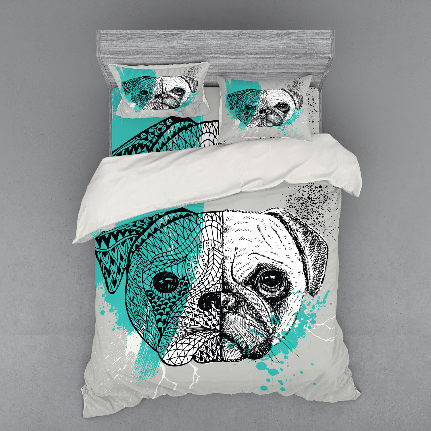 Pug Dogs Designs Lampshades Ideal To Match Pug Dogs Duvets & Pug Dogs Pillows. 