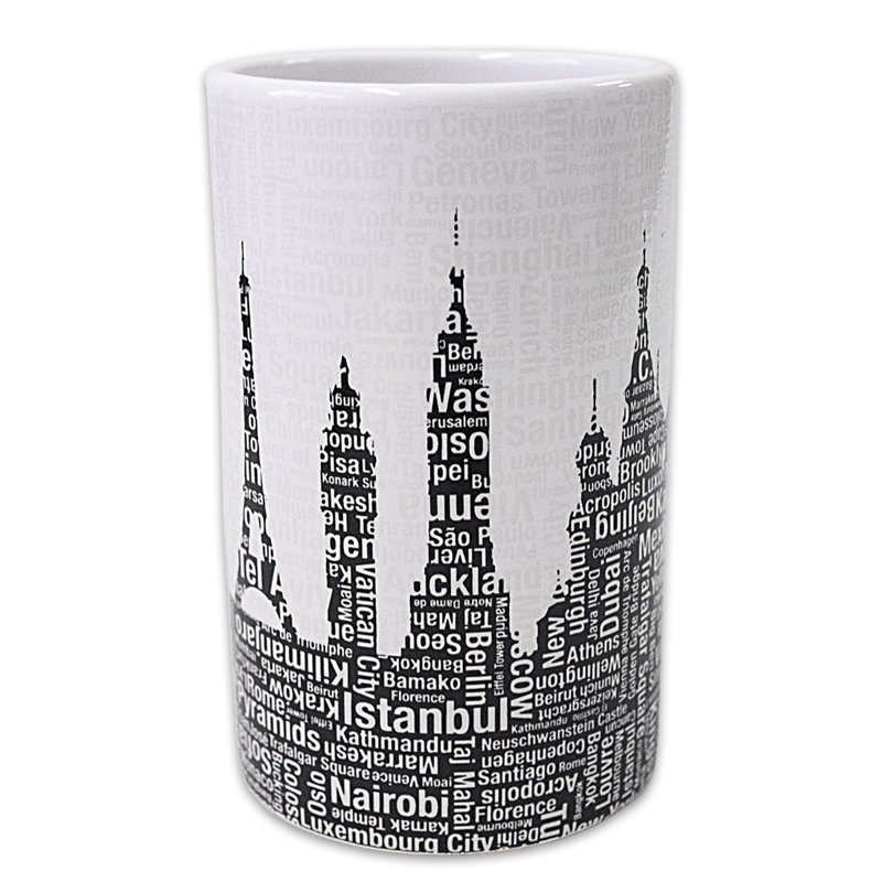 Ivy Bronx Elianna Silhouette City Resin Tumbler Wayfair
