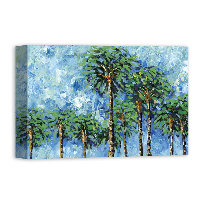 Bay Isle Home Vibrant Coconut Palm Trees Acrylic Painting Print