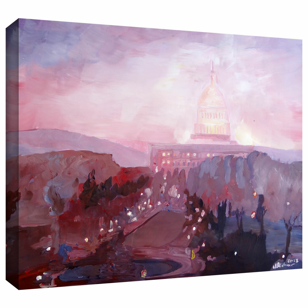 Artwall Capitol Dusk By Martina And Markus Bleichner Painting Print On Wrapped Canvas Wayfair