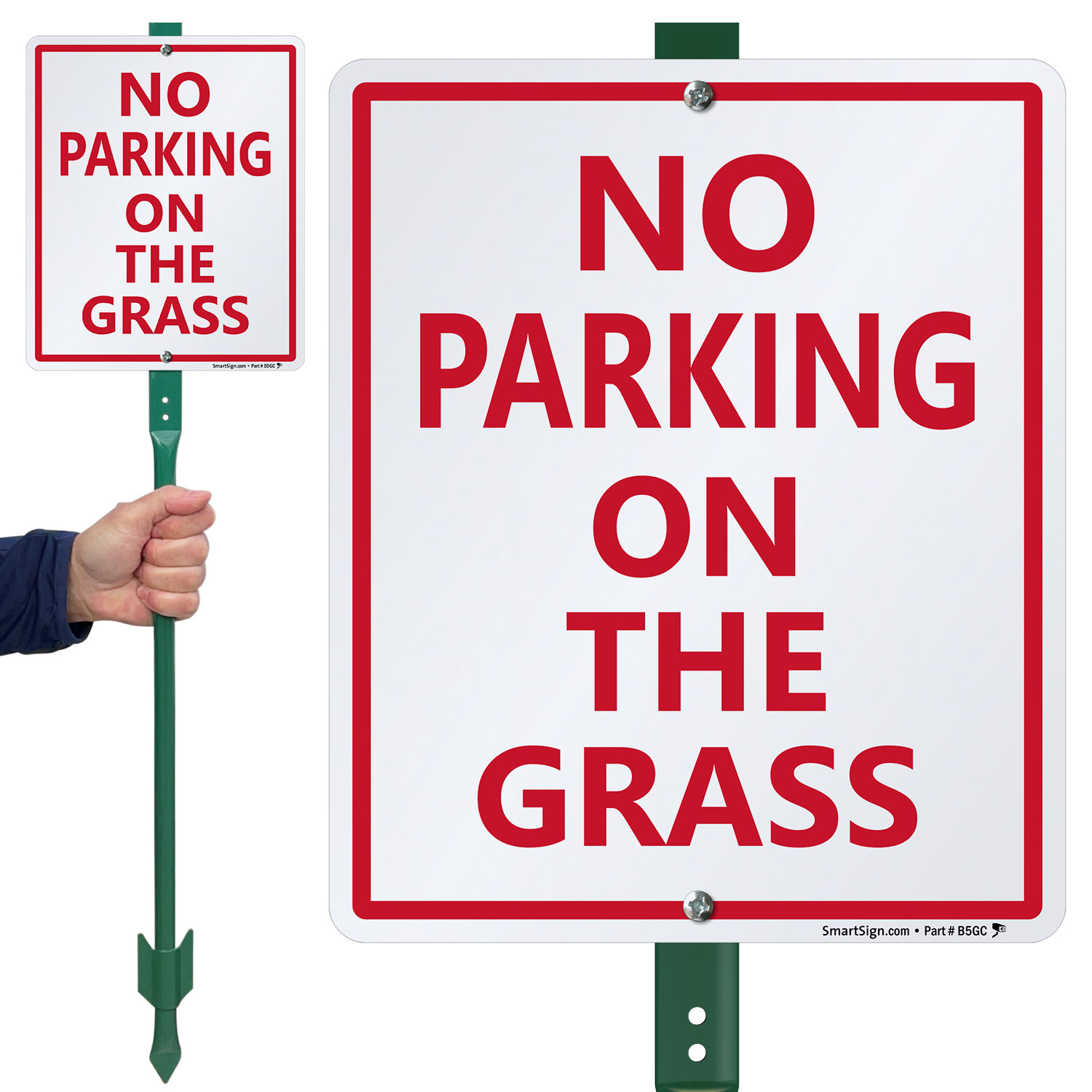 Smartsign No Parking On The Grass Sign And Stake Kit Wayfair