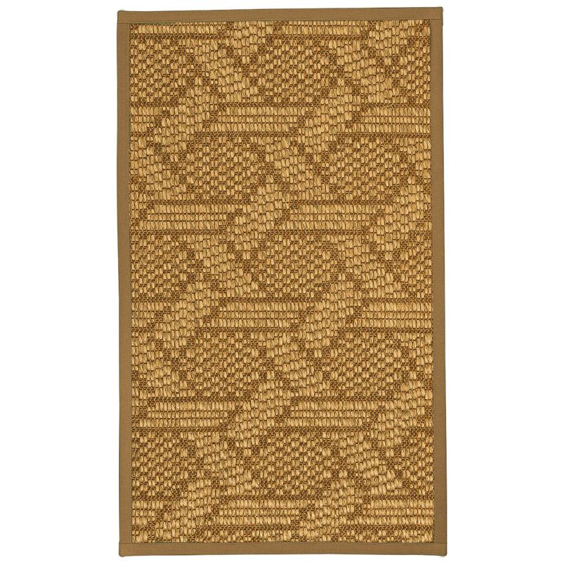 Breakwater Bay Archibald Geometric Hand Hooked Jute Sisal Brown Area Rug Wayfair