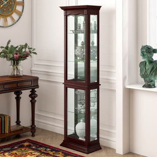 Go to store & view more images Astoria Grand Watkin Floor Standing Lighted Curio Cabinet