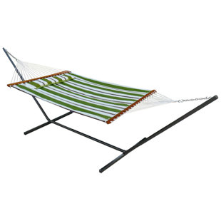 Go to store & view more images Beachcrest Home Hibiscus Premium Reversible Two Person Cotton Hammock