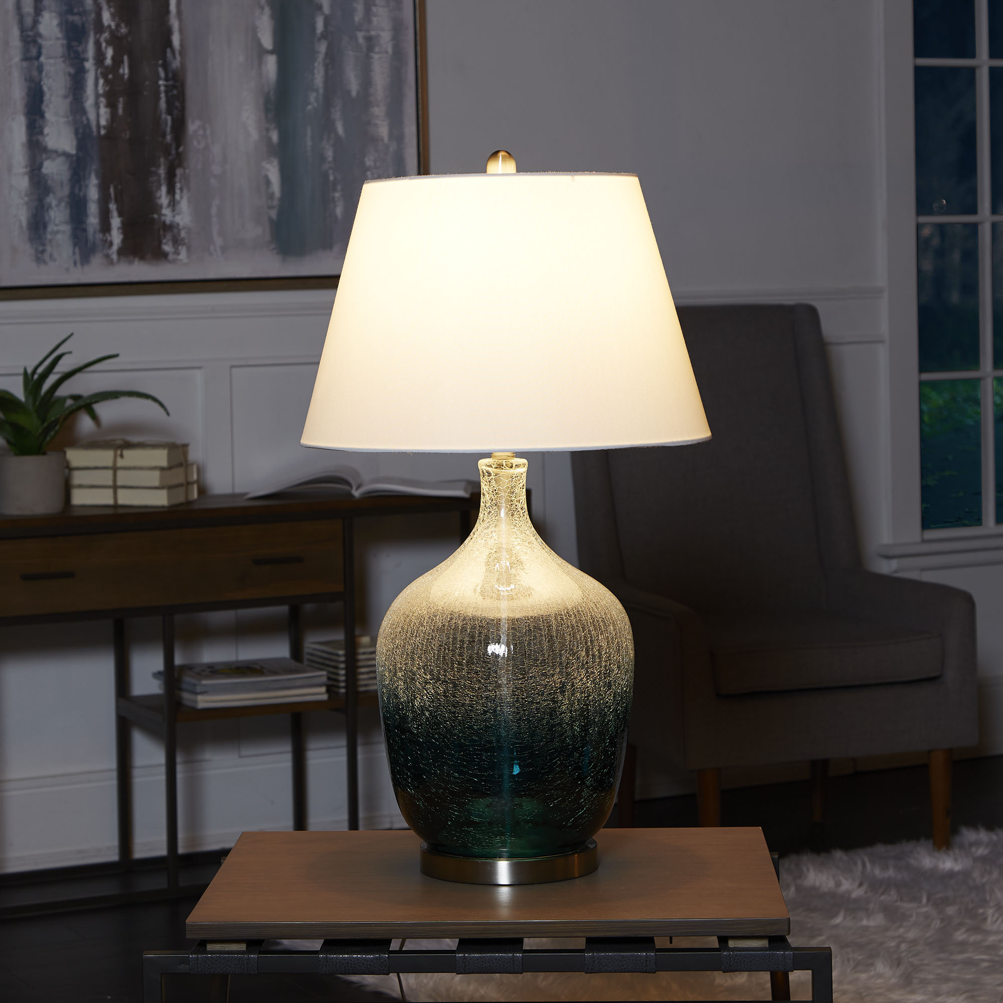 ombre glass table lamp