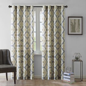 Ankara Ikat Semi-Sheer Single Curtain Panel