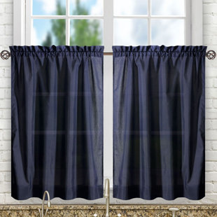 Sapphire Home 2 Tier Room Darkening Tier Panels 18 L Soft Woven