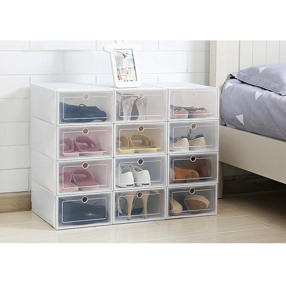 clear shoe cabinet