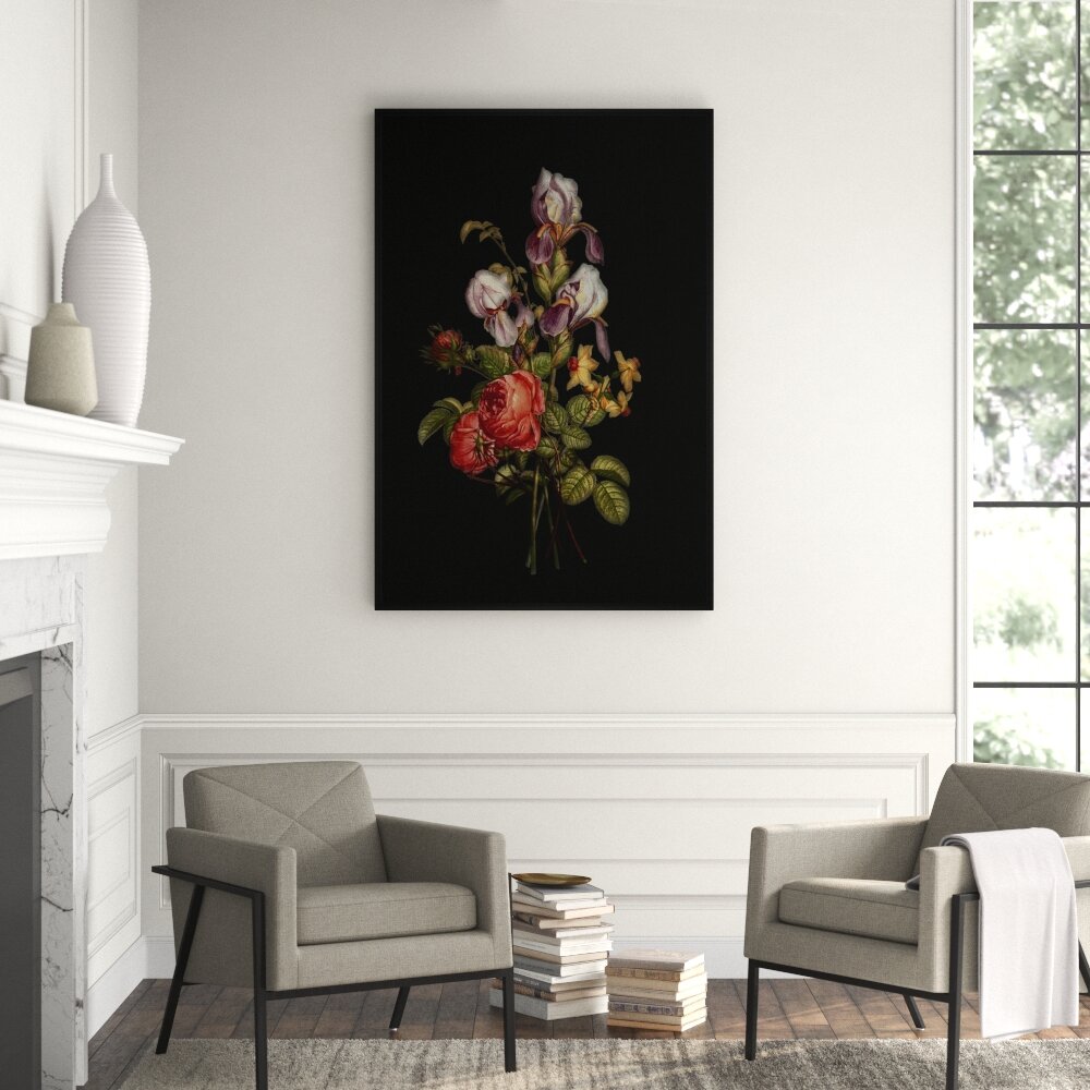 Jbass Grand Gallery Collection Art Nouveau Flowers Framed Painting On Canvas Perigold