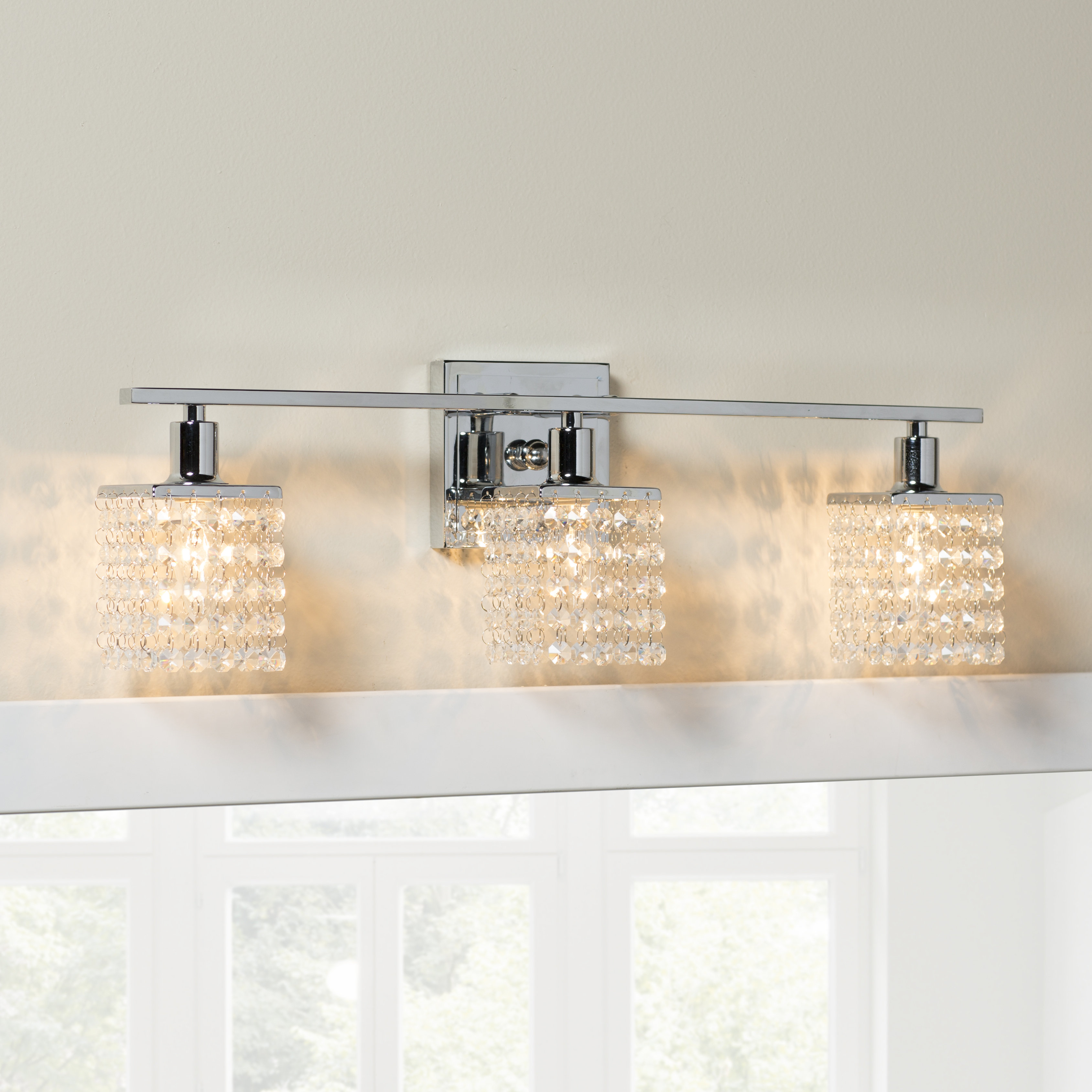 Mckissick 10-Light Dimmable Chrome Vanity Light Mckissick 10-Light Dimmable Chrome Vanity Light