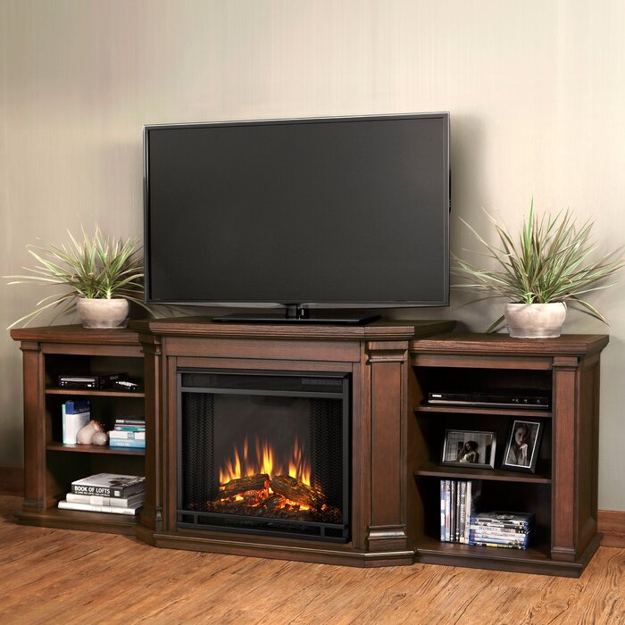 Real Flame Valmont TV Stand for TVs up to 85 inches with 