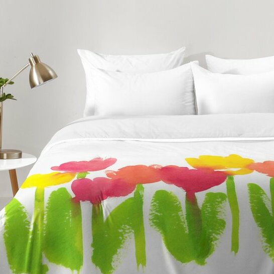 East Urban Home Laura Trevey Bright Tulips Comforter Set Wayfair