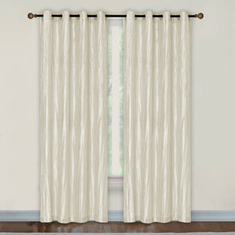 Latitude Run Maestas Crushed Taffeta Solid Color Room Darkening Grommet Curtain Panels Reviews Wayfair