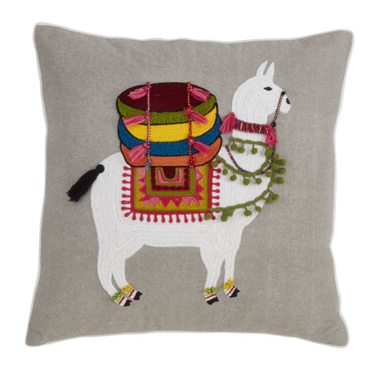 llama throw pillow