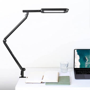 Monitor PHIVE LED Desk Lamp 5 Brightness Levels Studio 15W Super Bright Extra Wide Area Drafting Work Light 4 Color Modes Great for Workbench Architect Clamp Task Table Lamp Reading Office
