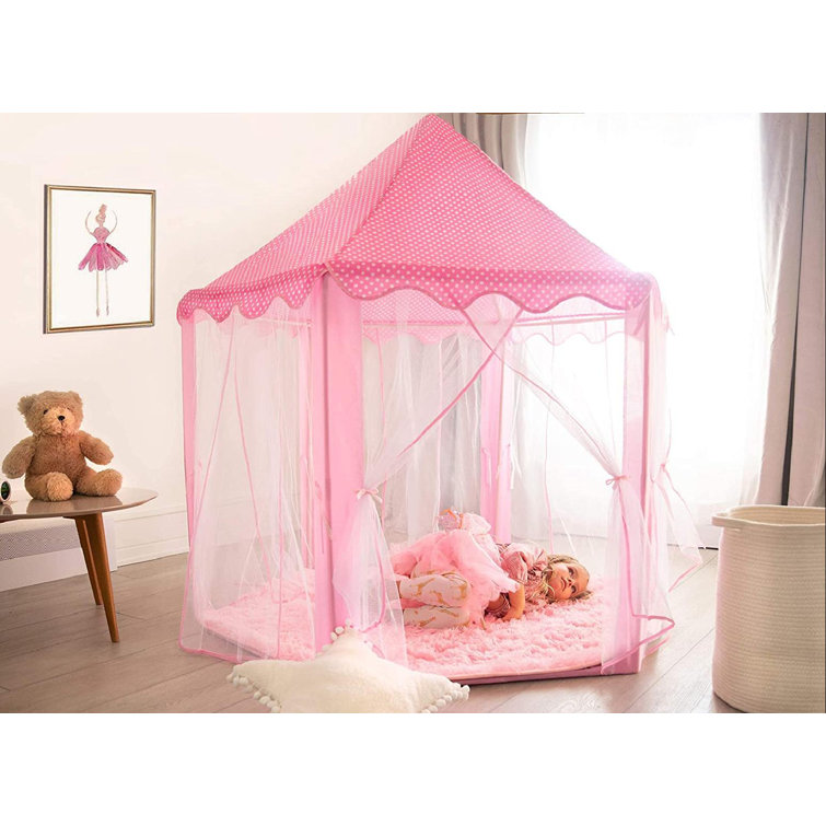 little girls play tent