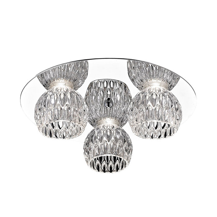 Selsey Living Axiom 3 Light Led Flush Mount Wayfair Co Uk