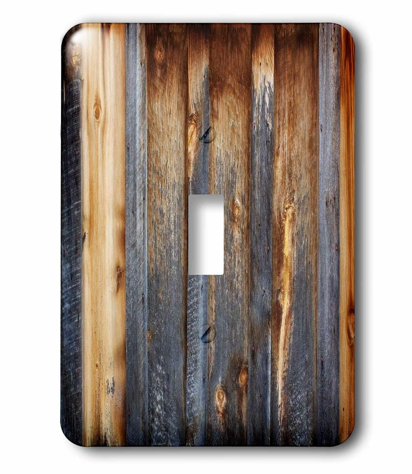 RUSTIC GREEN PAINTED CRACKED WOOD ELECTRICAL OUTLET WALL PLATE COUNTRY CABIN ART 
