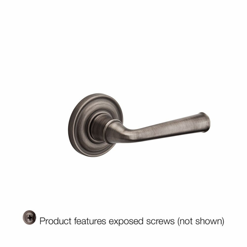 Baldwin Federal Single Dummy Door Lever With Traditional Round Rose Reviews Wayfair