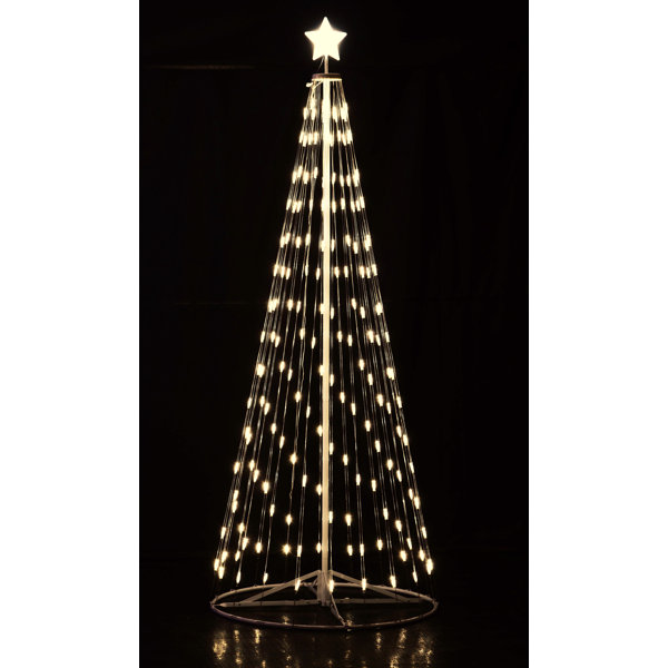 Homebrite Solar Outdoor Warm White Led Cone Tree With Homebrite Solar Outdoor Warm White Led Cone Tree With Collapsible Base And Wireless Remote 8 Flashing Modes Reviews Wayfair