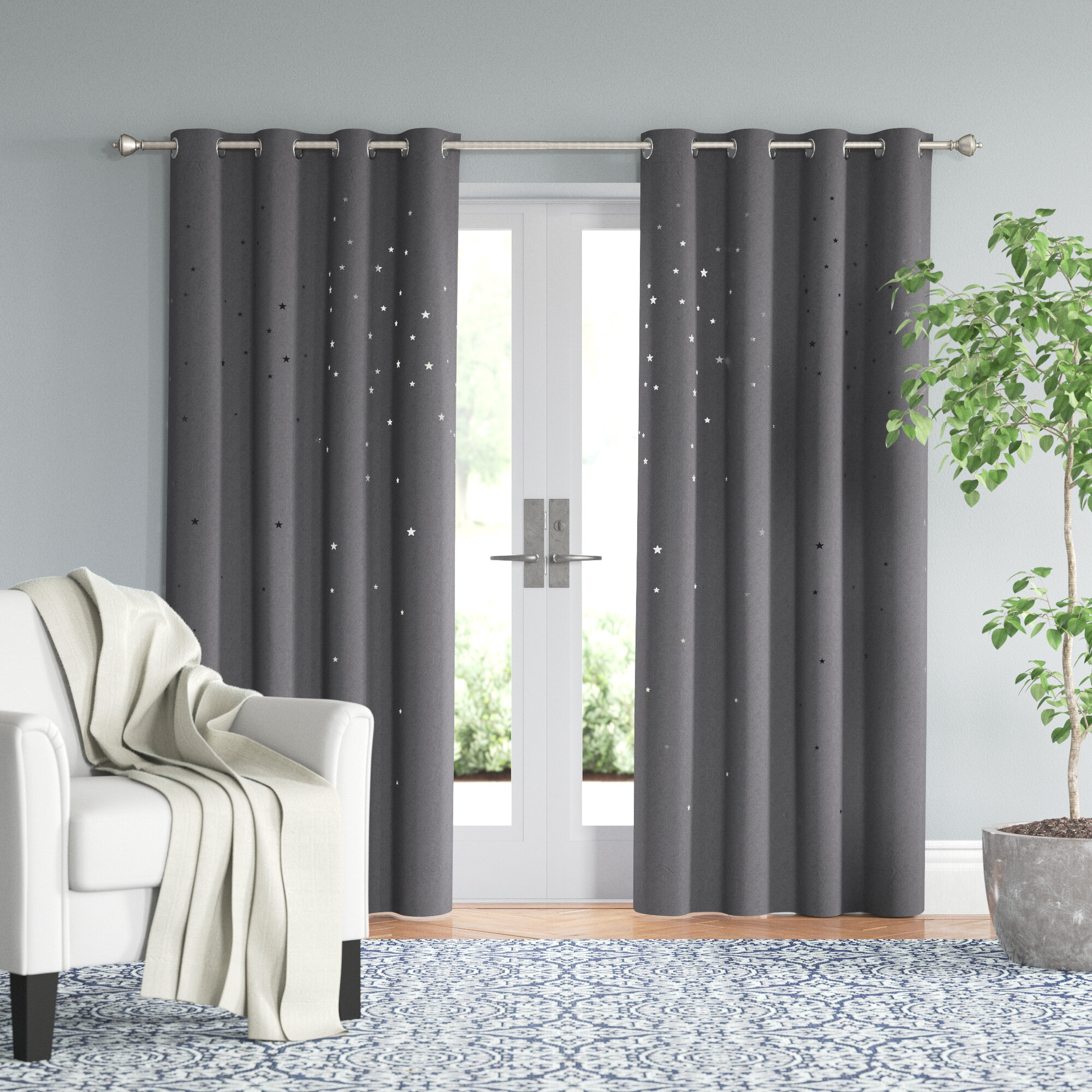 Viv Rae Gaitan Polyester Blackout Curtain Pair And Reviews Wayfair