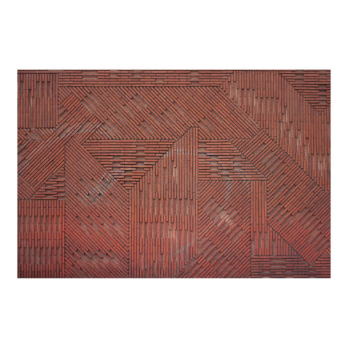 Red Brick Design 2.55m x 3.84m Textured Matte Peel & Stick Wall Mural East Urban Home