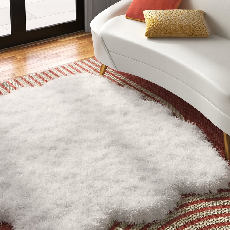 Faux Sheepskin Puffy Rugs Plush Area Rug Carpet for Office Room Home Bedroom 