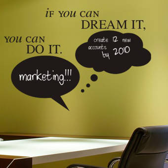 Alphabet Garden Designs Dream It Do It Bubbles Chalkboard Wall Decal Wayfair
