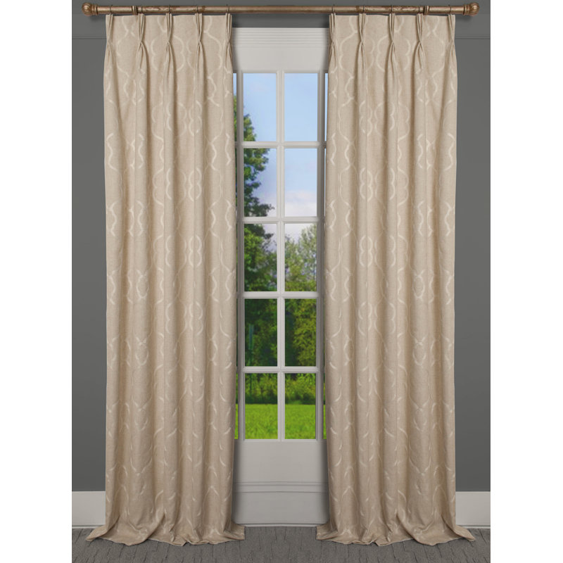 Charlton Home Royston Solid Room Darkening Pinch Pleat Single