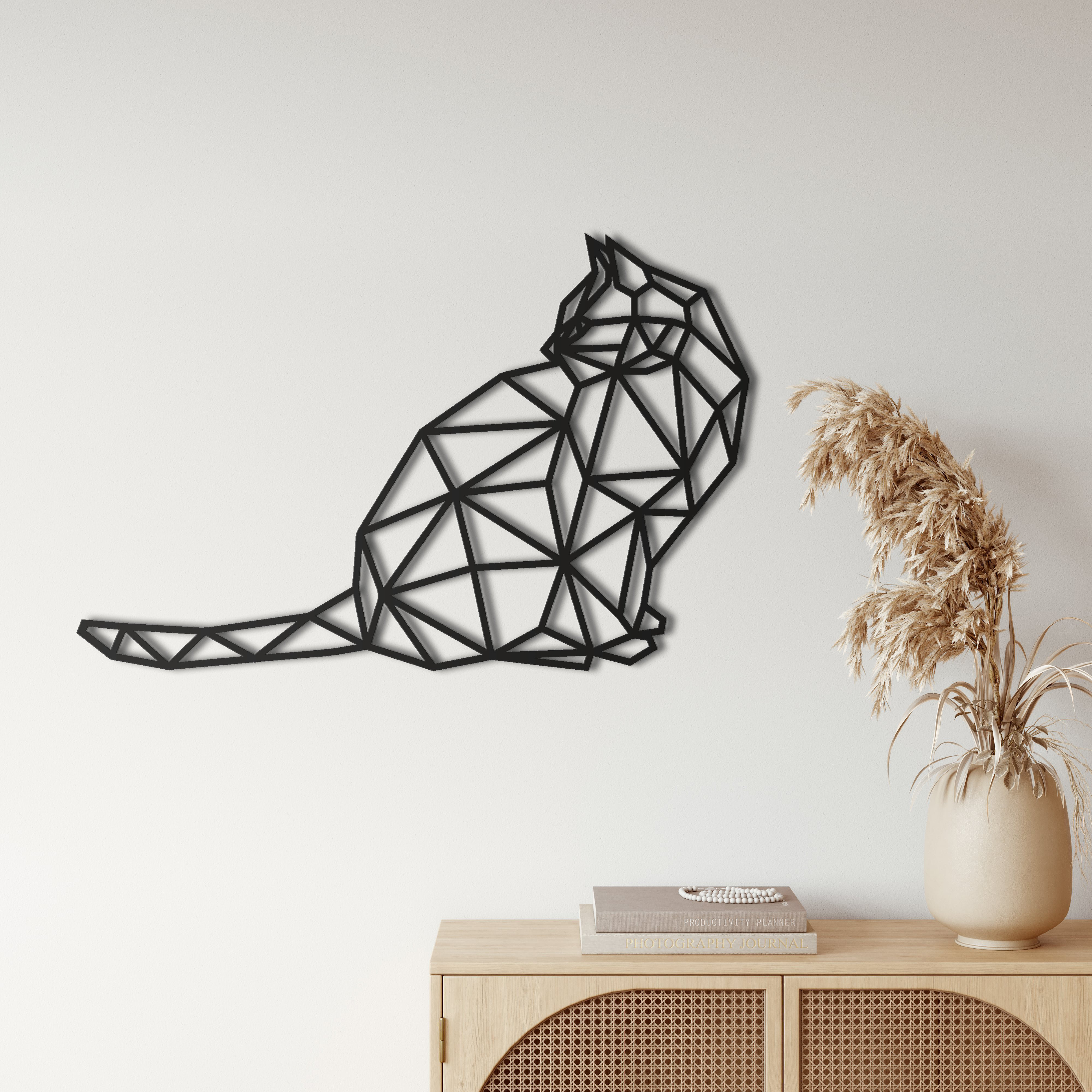 Latitude Run® Geometric Cat Wall Décor Wayfair