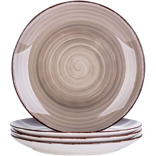 Woodgrain Fiestaware Dishes 10 Inches Set of 4 Sweese 162.498 Porcelain Dinner Plates