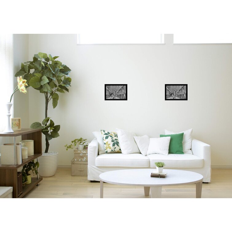 Includes Both Attached Hanging Hardware and Desktop Easel Eight by Twelve 8x12 Black Gallery Picture Frame 2-Pack Display Pictures 8 x 12 Inches Wide Molding Two Frames