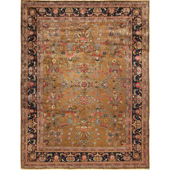 Indian Fl Room Antique Navy Blue Brown Area Rug Indian Fl Room Antique Navy Blue Brown Area Rug